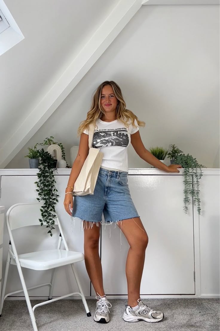 Denim Bermuda shorts curated on LTK