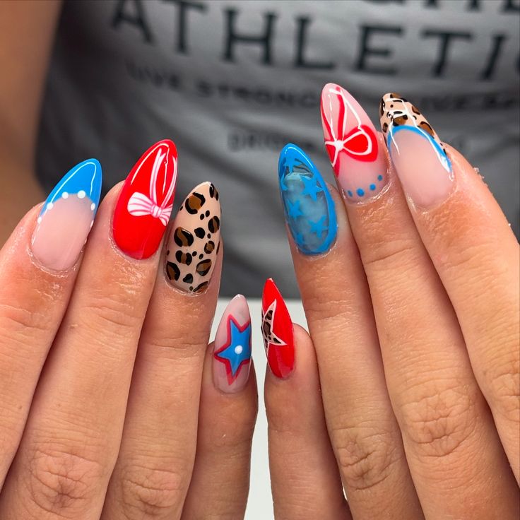 Girly Fun 4th of July Nails