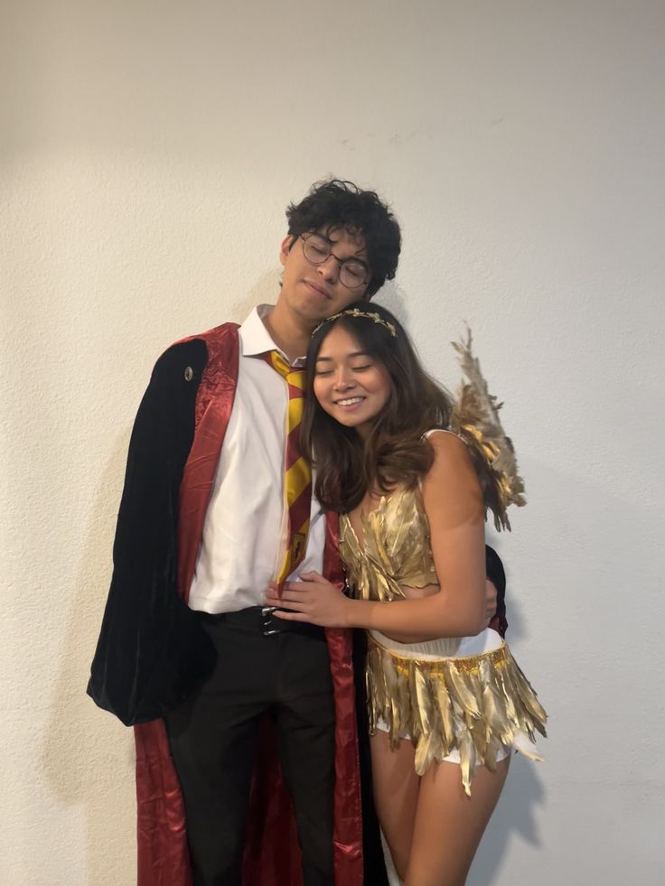 halloween, couple costume, harry potter and snitch