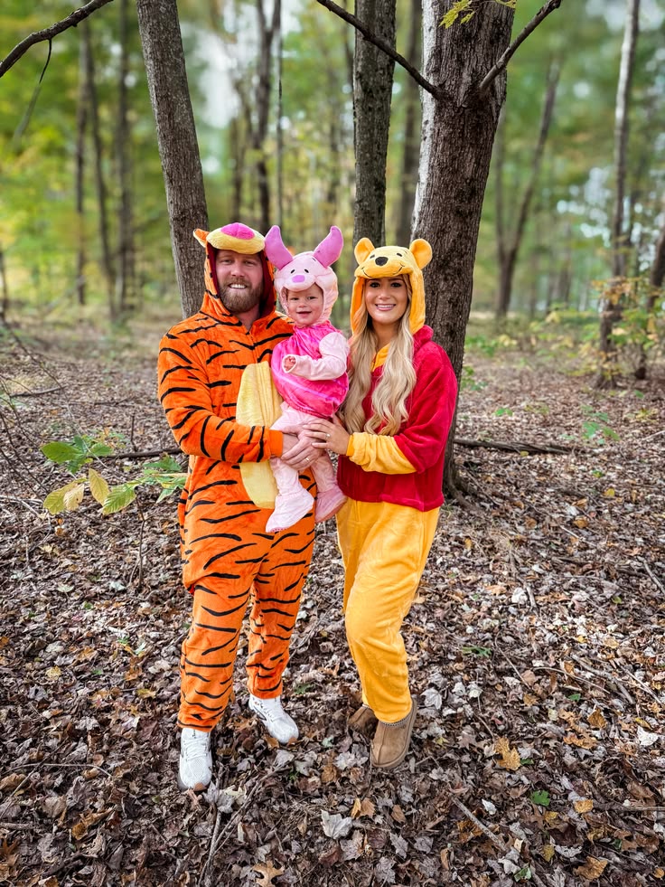 Winnie the Pooh Family Halloween Costumes _ Cute Matching Family Costume Idea