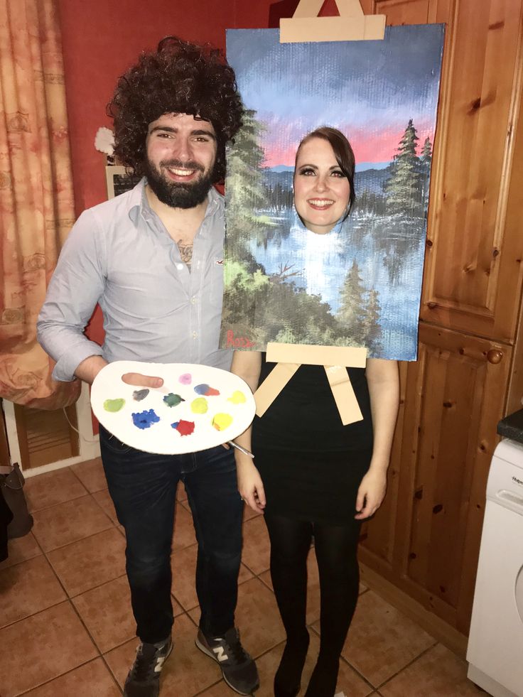 Bob Ross couples costume Halloween - Art Fancy Dress