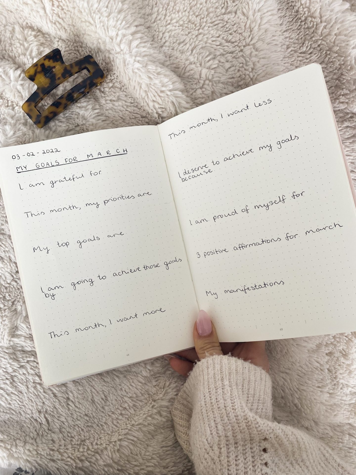How To Set New Monthly Goals For March - Diana Maria & Co