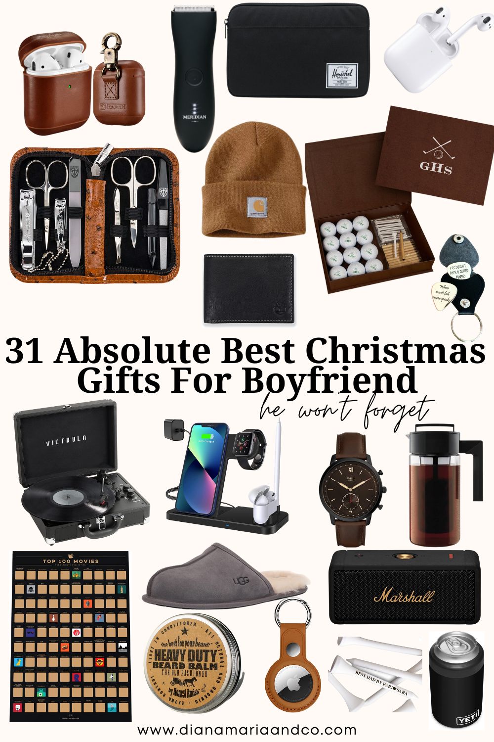 The Best Christmas Gifts For Boyfriend This Year Diana Maria & Co